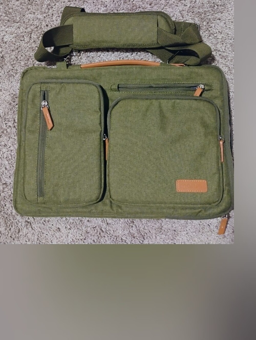 Mosiso Military Unisex Messenger/Laptop Bag with Multiple Pockets